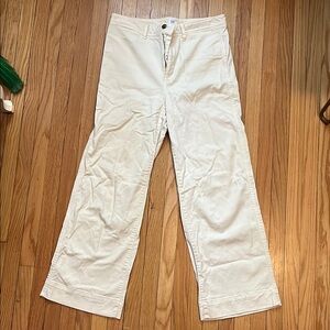 GAP Cream Wide Leg High Rise Jeans